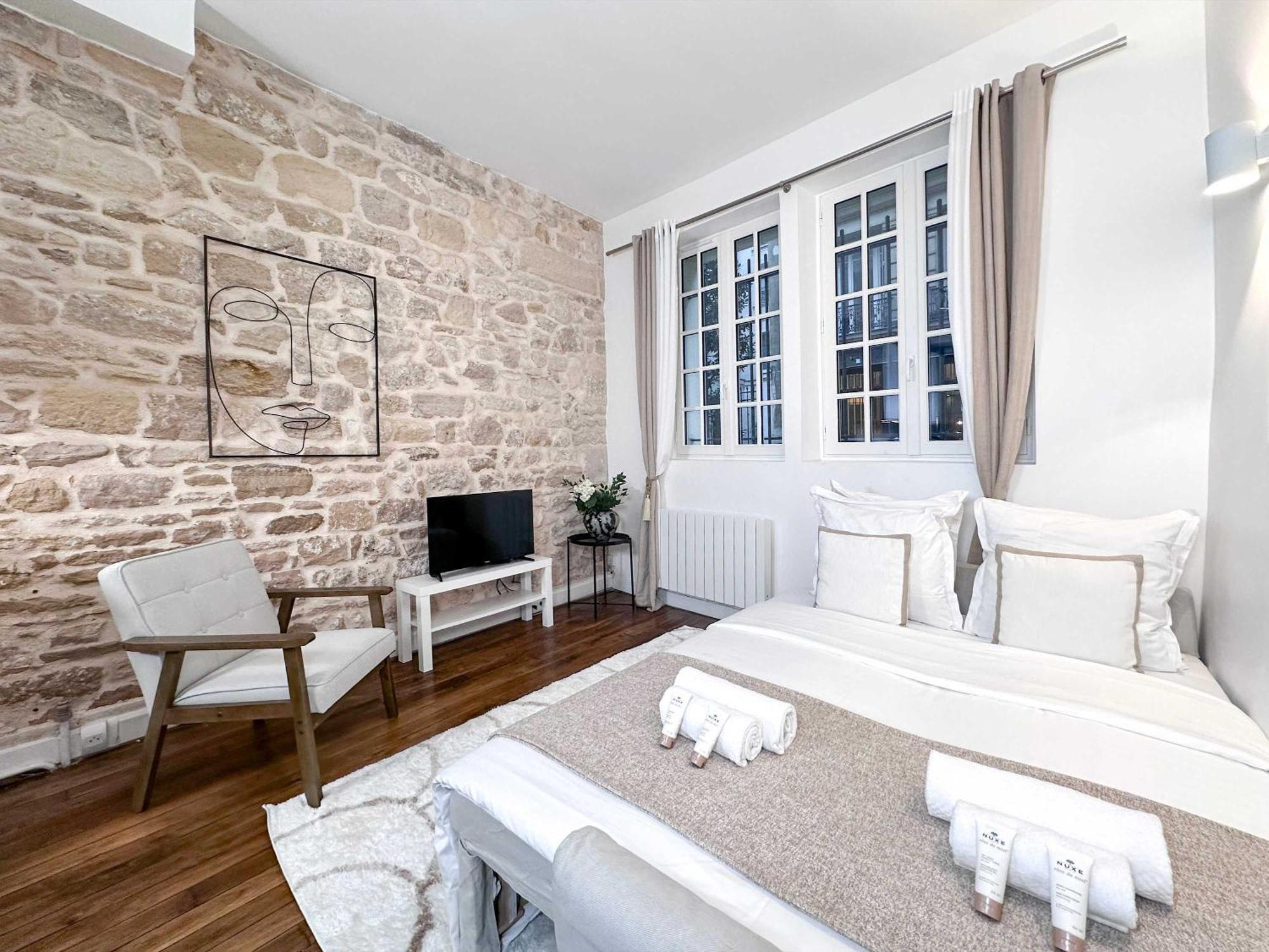 Stylish Studio In Le Marais Paris Eksteriør bilde
